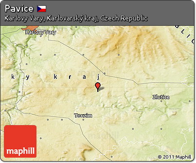 Physical Map of Pavice