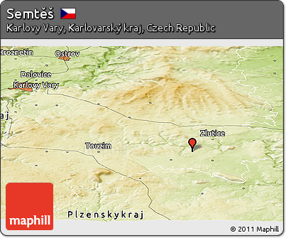 Physical Panoramic Map of Semtěš