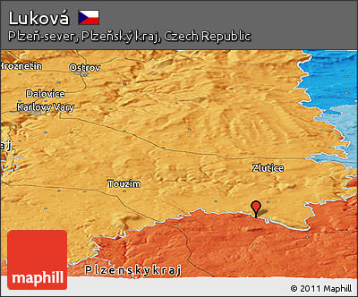 Political Panoramic Map of Luková