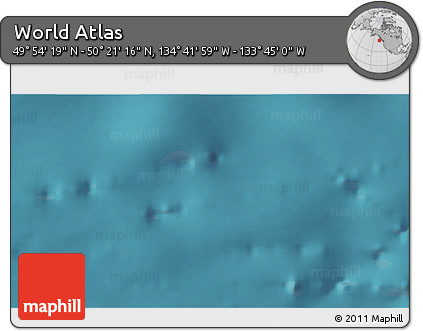 Satellite 3D Map of the Area around 50° 7' 47" N, 134° 13' 29" W