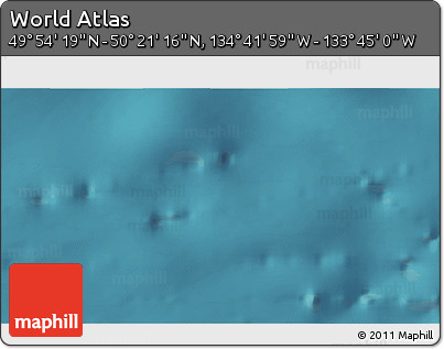 Satellite 3D Map of the Area around 50° 7' 47" N, 134° 13' 29" W