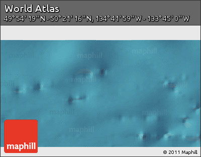 Satellite 3D Map of the Area around 50° 7' 47" N, 134° 13' 29" W