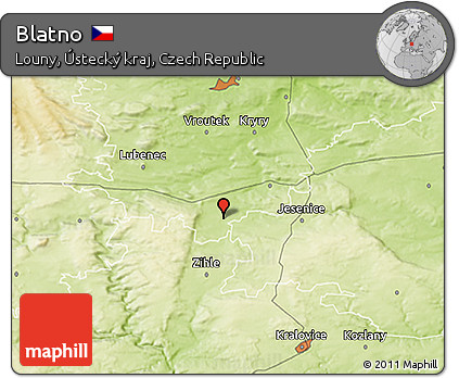 Physical 3D Map of Blatno