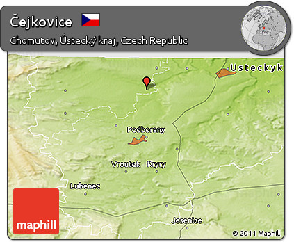 Physical 3D Map of Čejkovice
