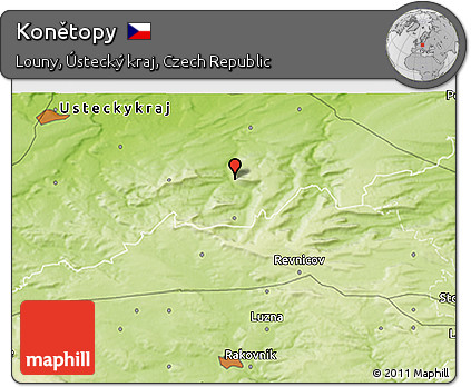 Physical 3D Map of Konětopy
