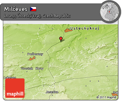 Physical 3D Map of Milčeves