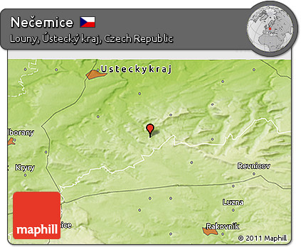 Physical 3D Map of Nečemice