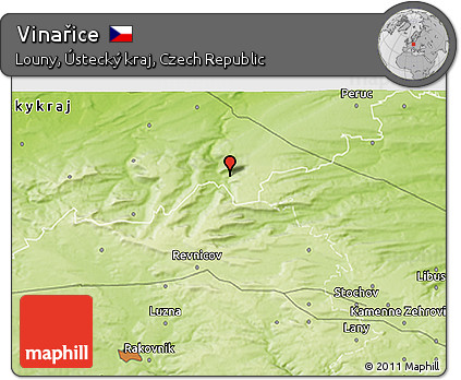 Physical 3D Map of Vinařice