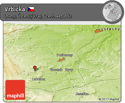 Physical 3D Map of Vrbička