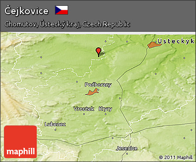 Physical 3D Map of Čejkovice