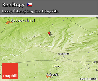 Physical 3D Map of Konětopy