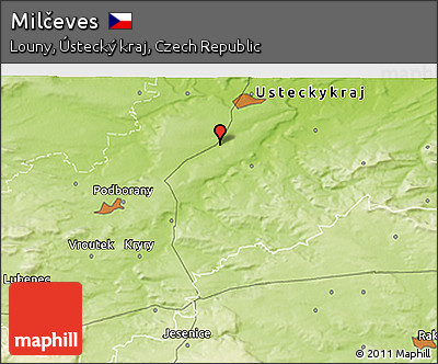 Physical 3D Map of Milčeves
