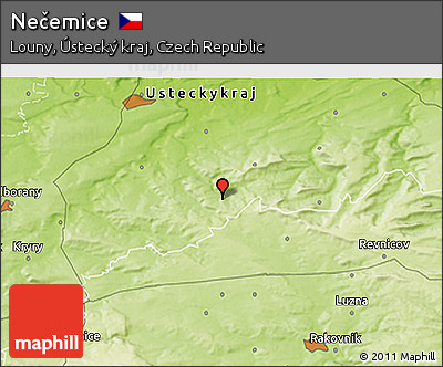 Physical 3D Map of Nečemice