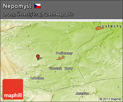 Physical 3D Map of Nepomyšl