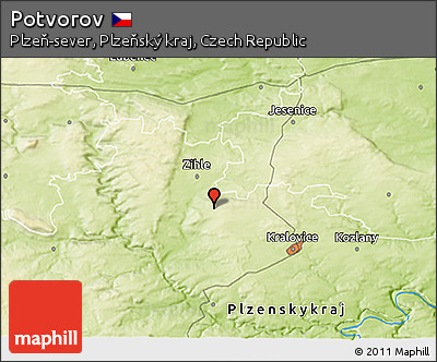 Physical 3D Map of Potvorov