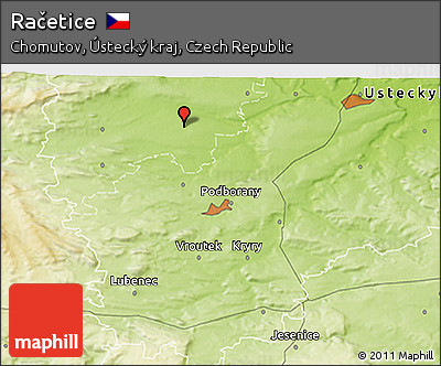 Physical 3D Map of Račetice