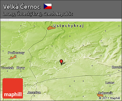 Physical 3D Map of Velká Černoc