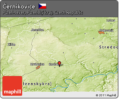Physical 3D Map of Černíkovice