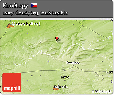 Physical 3D Map of Konětopy