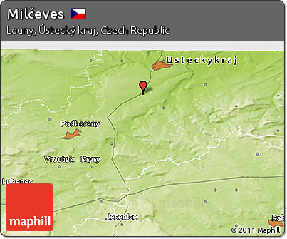 Physical 3D Map of Milčeves