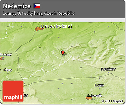 Physical 3D Map of Nečemice
