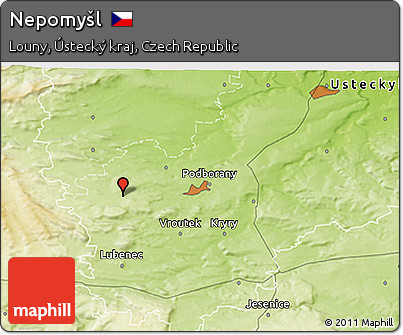 Physical 3D Map of Nepomyšl