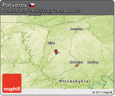Physical 3D Map of Potvorov