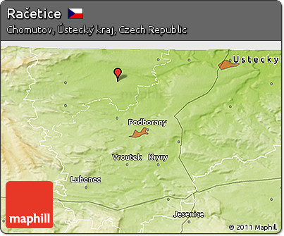 Physical 3D Map of Račetice