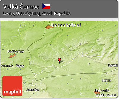 Physical 3D Map of Velká Černoc