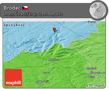Political 3D Map of Brodec