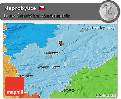 Political 3D Map of Neprobylice