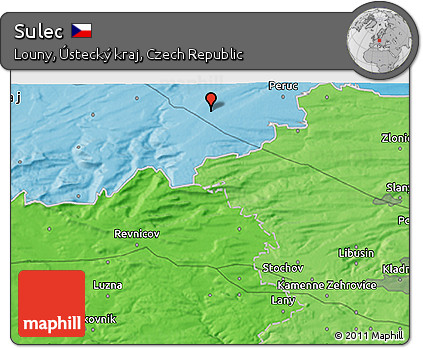Political 3D Map of Sulec