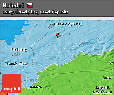 Political 3D Map of Holedeč