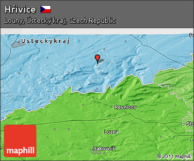 Political 3D Map of Hřivice