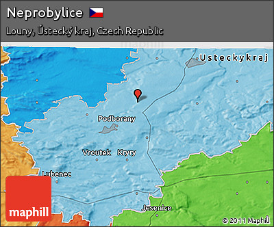 Political 3D Map of Neprobylice