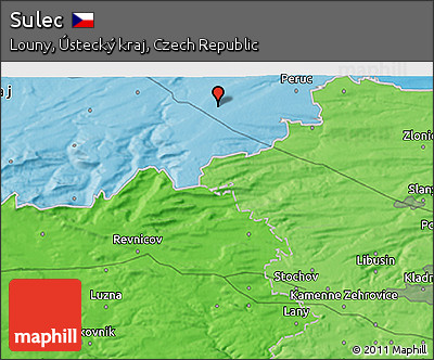 Political 3D Map of Sulec