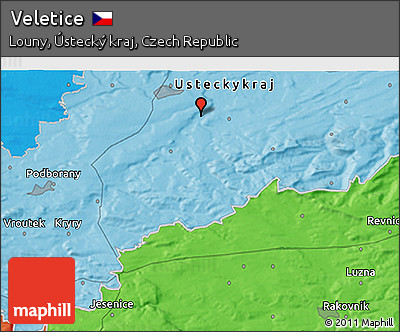 Political 3D Map of Veletice