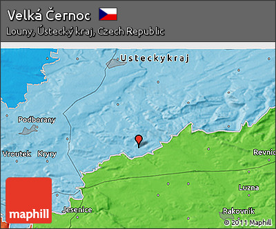 Political 3D Map of Velká Černoc