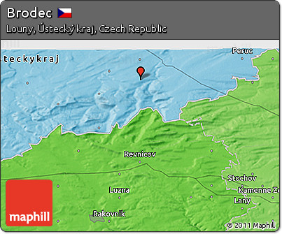 Political 3D Map of Brodec