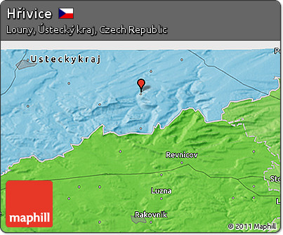 Political 3D Map of Hřivice