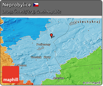 Political 3D Map of Neprobylice