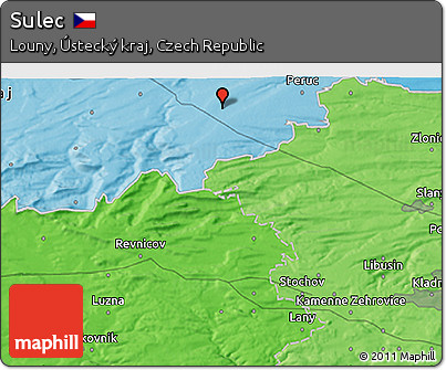 Political 3D Map of Sulec