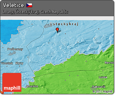 Political 3D Map of Veletice