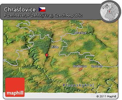 Satellite 3D Map of Chrášťovice