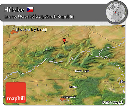 Satellite 3D Map of Hřivice