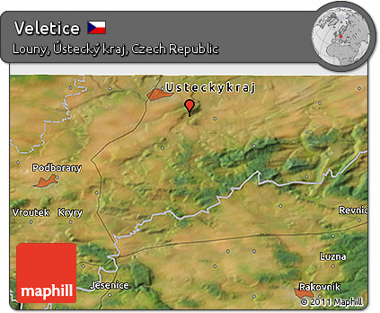 Satellite 3D Map of Veletice