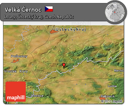 Satellite 3D Map of Velká Černoc