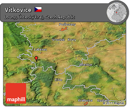 Satellite 3D Map of Vítkovice