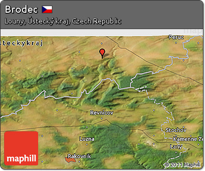 Satellite 3D Map of Brodec