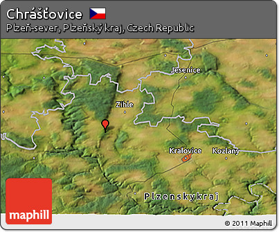 Satellite 3D Map of Chrášťovice